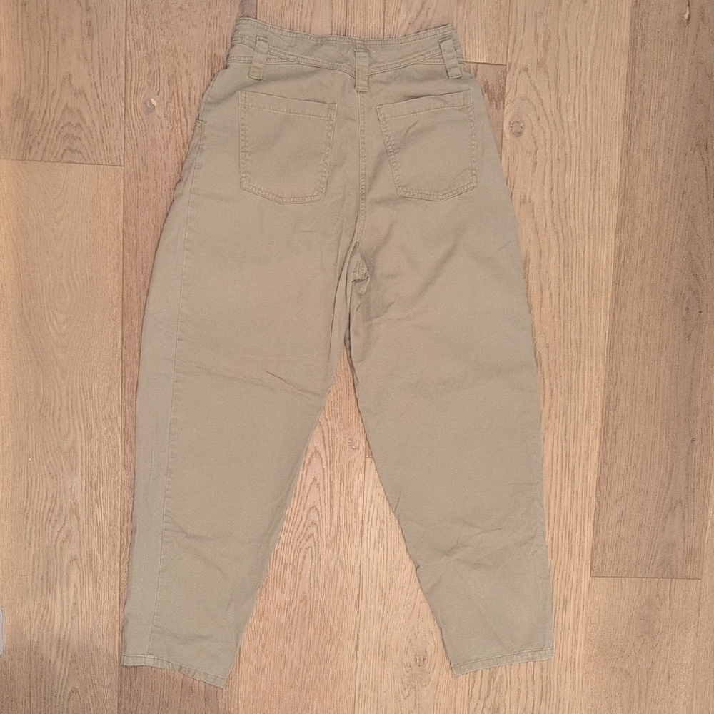 Topshop Women's Pleated Tan Trousers - Picture 3 of 4